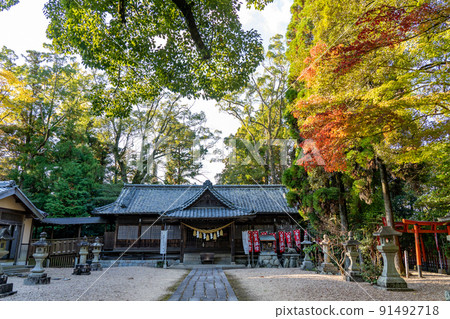 Kameyama City, Mie Prefecture, the precincts of Kameyama Shrine with beautiful autumn colors 91492718