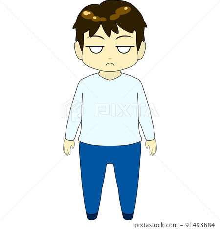 Chibi character illustration (male, front) 91493684