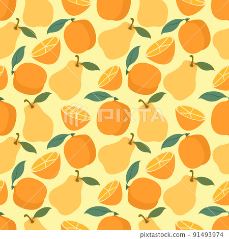 Seamless pattern fruits on background. colorful vector for fabric print, Seamless pattern fruits on background. colorful vector for fabric print, 91493974