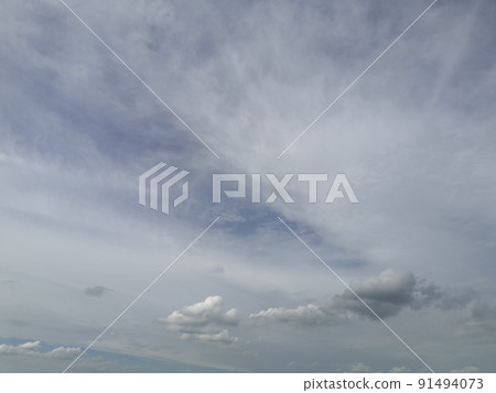 Cloudscape with blue sky and white clouds 91494073