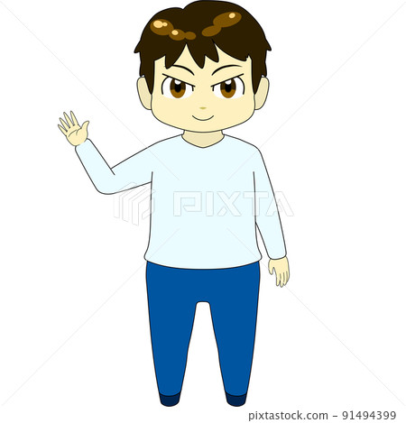 赤壁人物插畫（男，正面） 91494399