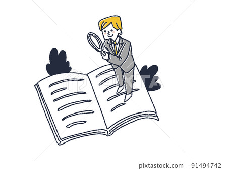 Men looking for business ideas in books People who enjoy reading and have various simulated experiences Men looking for business ideas in books People who enjoy reading and have various simulated experiences 91494742