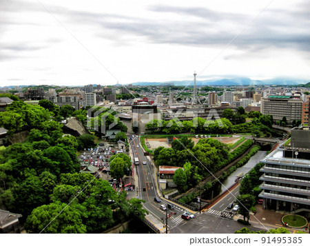 [Kumamoto] Cityscape of Kumamoto City 91495385