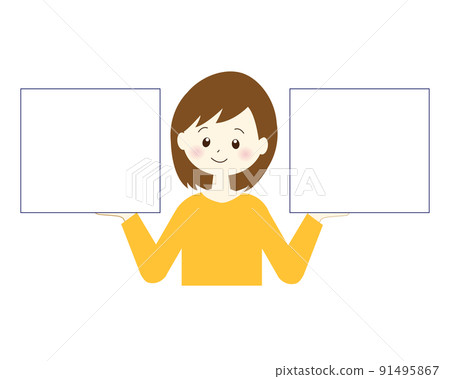 一個女人給選擇的插圖 91495867