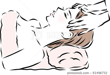 審美美女，享受美麗肌膚的女人 91496732