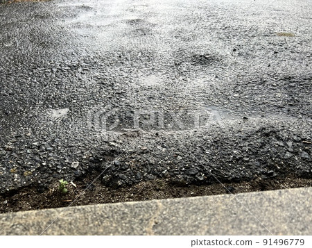Wet asphalt rainy day Wet asphalt rainy day 91496779