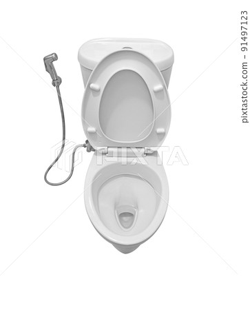 Toilet bowl on a white background Toilet bowl on a white background 91497123