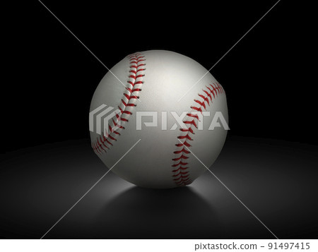 baseball on black background. Team sport 91497415