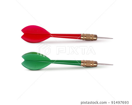 Dart isolated on white background Dart isolated on white background 91497693