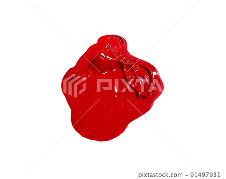 Red brush stroke isolated over white background Red brush stroke isolated over white background 91497931