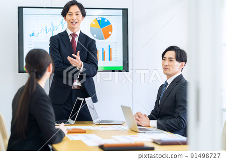 Meeting team business businessman office Meeting team business businessman office 91498727