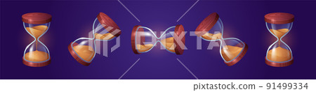 Hourglass animation sprite sheet, rotating icons 91499334