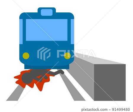 Illustration that caused a tragic personal injury on the platform of the station 91499480