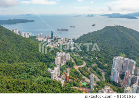 the cityscape of Pok Fu Lam gap, hong kong  1 May 2022 91501610