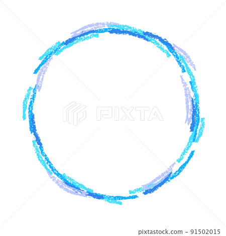 蠟筆觸摸圓框藍色 蠟筆觸摸圓框藍色 91502015