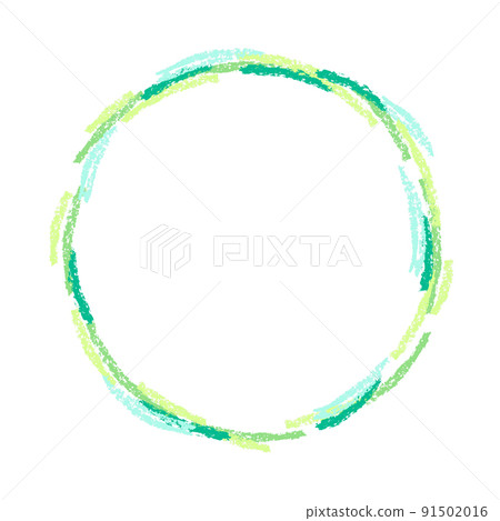 蠟筆觸摸圓框綠色 蠟筆觸摸圓框綠色 91502016