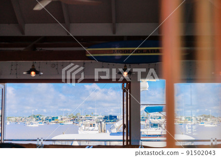 Australian sea and ship seen from the room 91502043