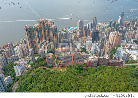 Victoria Harbour, viewing from west side of Hong Kong Island 1 May 2022 Victoria Harbour, viewing from west side of Hong Kong Island 1 May 2022 91502613