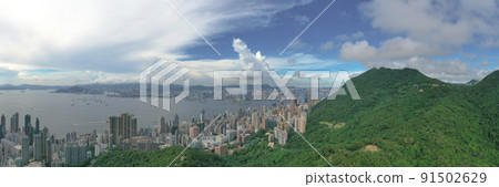 Victoria Harbour, viewing from west side of Hong Kong Island 1 May 2022 Victoria Harbour, viewing from west side of Hong Kong Island 1 May 2022 91502629