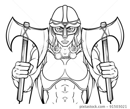 Viking Trojan Spartan Celtic Warrior Knight Woman 91503021