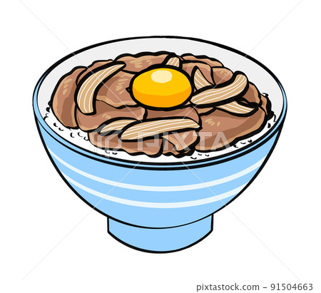 Gyudon with egg 91504663