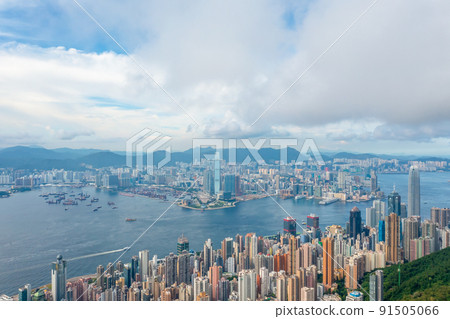 Victoria Harbour, viewing from west side of Hong Kong Island 1 May 2022 Victoria Harbour, viewing from west side of Hong Kong Island 1 May 2022 91505066
