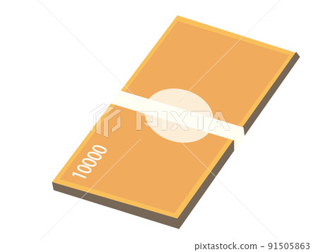 Bill bundle icon Japanese bill 10,000 yen Money background transparent illustration Bill bundle icon Japanese bill 10,000 yen Money background transparent illustration 91505863