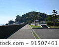夏季從日本海越前海岸的河野看 91507461