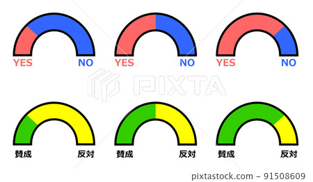 匯總並顯示批准和不批准比率的圖表插圖 匯總並顯示批准和不批准比率的圖表插圖 91508609
