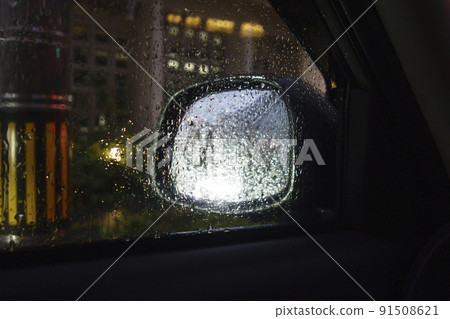 Car side mirrors that are difficult to see due to rain Car side mirrors that are difficult to see due to rain 91508621