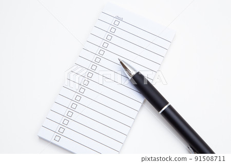 Checklist and ballpoint pen 91508711