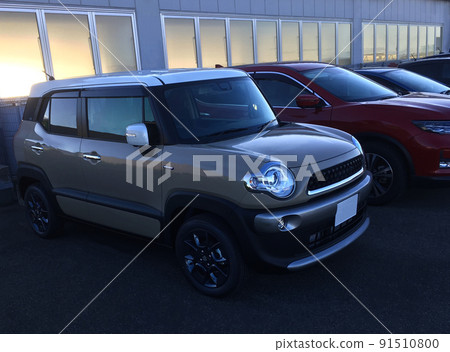Cars lined up on the roof of the building 91510800