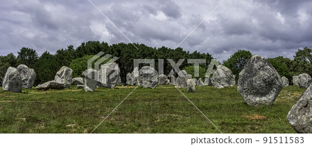 Carnac stones in Carnac, France Carnac stones in Carnac, France 91511583