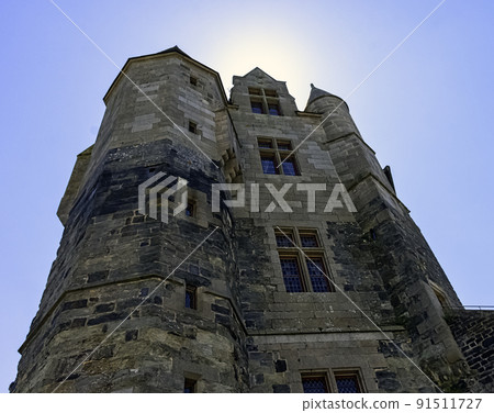Medieval castle in the town of Vitre, France 91511727