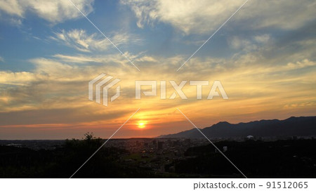 眾神之地出雲的落日。 眾神之地出雲的落日。 91512065