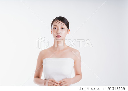 Female beauty beautiful white background Female beauty beautiful white background 91512539