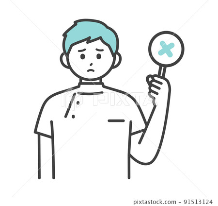 醫務人員持有標籤的插圖素材 醫務人員持有標籤的插圖素材 91513124
