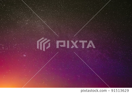Night Sky Glowing Stars Background Backdrop. Colorful Sky Gradient. Sunset Sunrise Dawn Lights And Colourful Night Starry Sky In Yellow Pink Magenta Orange Purple Colors Night Sky Glowing Stars Background Backdrop. Colorful Sky Gradient. Sunset Sunrise Dawn Lights And Colourful Night Starry Sky In Yellow Pink Magenta Orange Purple Colors 91513629