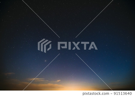 Real Colorful Night Sunset Sunrise Sky Stars. Night Starry Sky With Glowing Stars. Starry Backdrop Background Real Colorful Night Sunset Sunrise Sky Stars. Night Starry Sky With Glowing Stars. Starry Backdrop Background 91513640