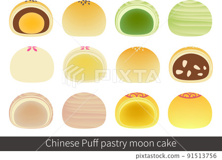 Mid-Autumn Festival Dim Sum, Dim Sum, Mooncake, Yolk, Puff Pastry Mid-Autumn Festival Dim Sum, Dim Sum, Mooncake, Yolk, Puff Pastry 91513756