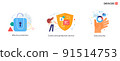 People use gadgets. set of icons, illustration 91514753