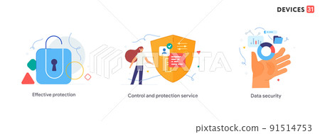People use gadgets. set of icons, illustration People use gadgets. set of icons, illustration 91514753