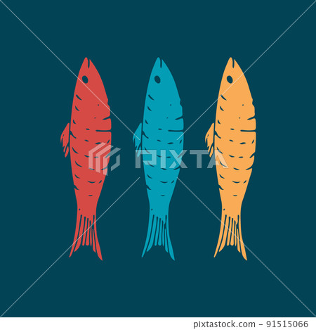 Fish set, Cartoon fish sketch doodle, Vector illustration Fish set, Cartoon fish sketch doodle, Vector illustration 91515066