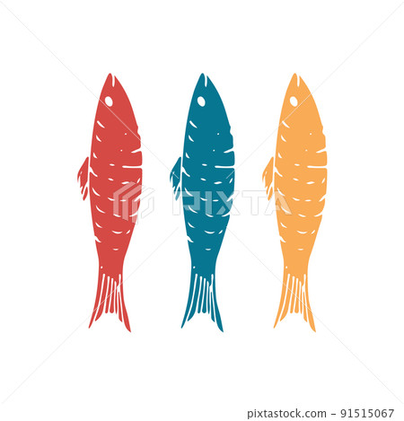 Fish set, Cartoon fish sketch doodle, Vector illustration Fish set, Cartoon fish sketch doodle, Vector illustration 91515067