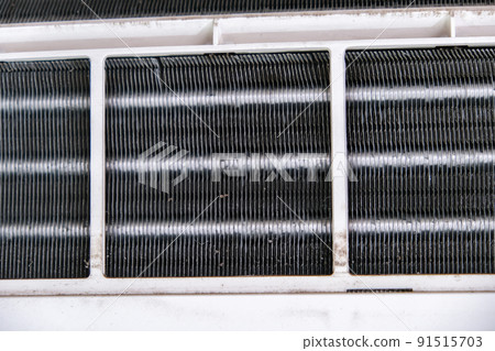 Mold and dust on radiator grille of the air 91515703