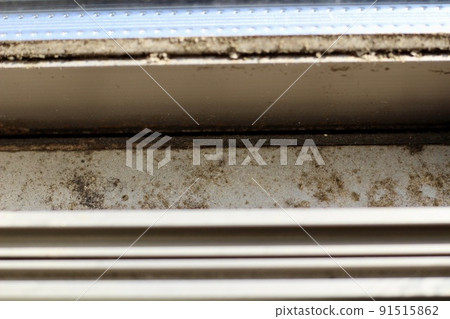 A large amount of black mold is occurring on indoor windows, sashes, and window frames. A large amount of black mold is occurring on indoor windows, sashes, and window frames. 91515862