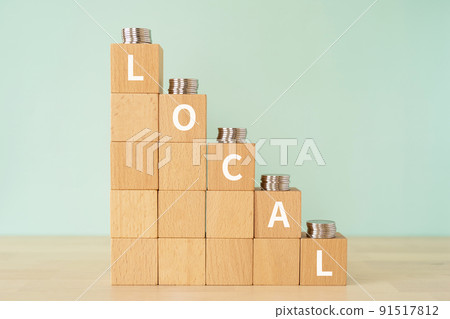 Local image | Blocks and coins labeled "LOCAL" Local image | Blocks and coins labeled "LOCAL" 91517812