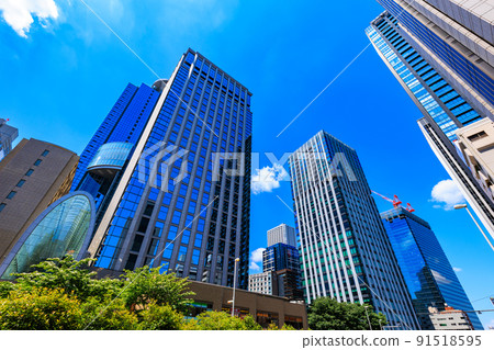 Cityscape of Nishi-Shinjuku, Shinjuku-ku, Tokyo Nitto Nishi-Shinjuku Building and D Tower Nishi-Shinjuku 91518595