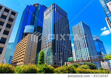 Cityscape of Nishi-Shinjuku, Shinjuku-ku, Tokyo Nitto Nishi-Shinjuku Building and D Tower Nishi-Shinjuku 91518597