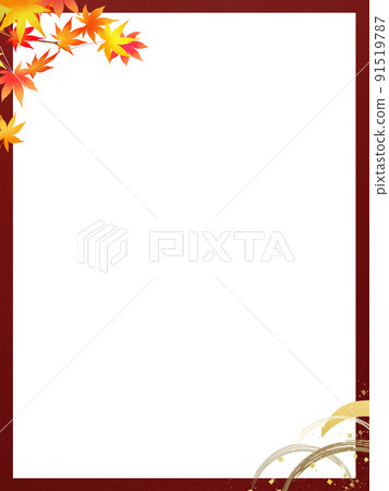 Autumn Japanese style frame Autumn Japanese style frame 91519787